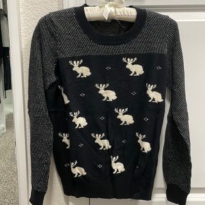 J.Crew Sweater, Size Small, Moose Design